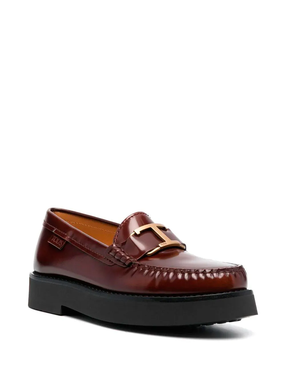 Logo leather loafers