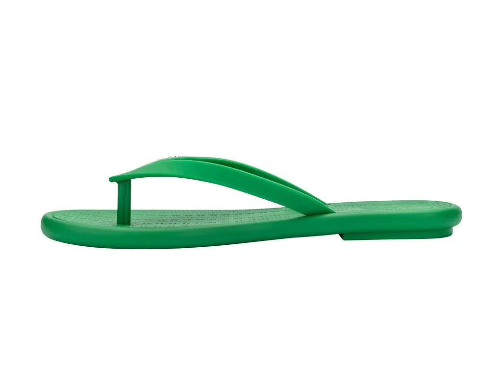 Melissa Sun Marina AD Green Flip Flops Slippers For Women
